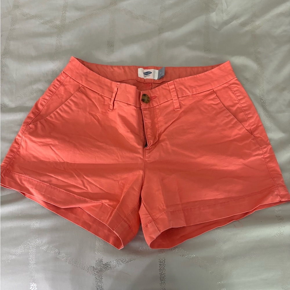 Old Navy Coral shorts. Size 0.
